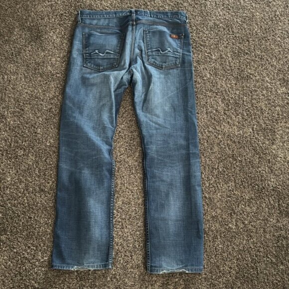 7 For All Mankind 38 x 32 Medium Wash Standard Jeans - Picture 8 of 13
